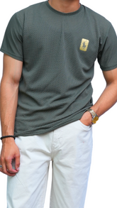 Men 3d Textured green Imported T-Shirt